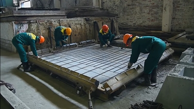 Процесс изготовления ЖБИ из тяжелого бетона